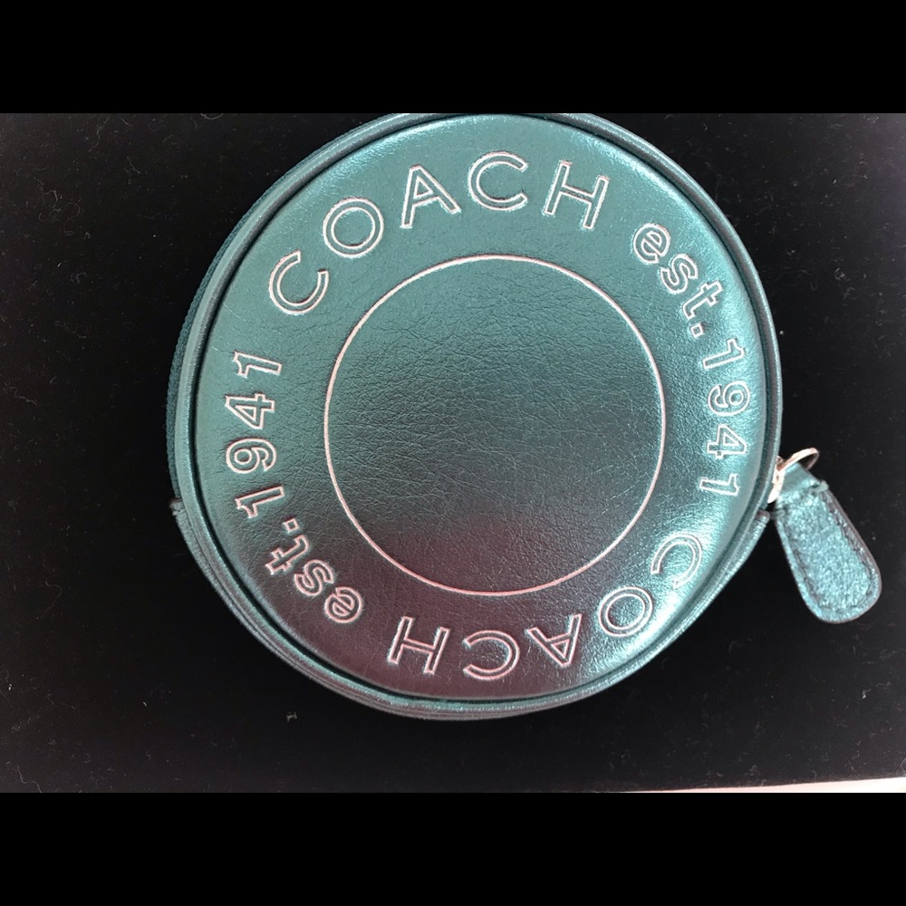 Coach est. 1941 Round Coin Purse Key Ring Chain